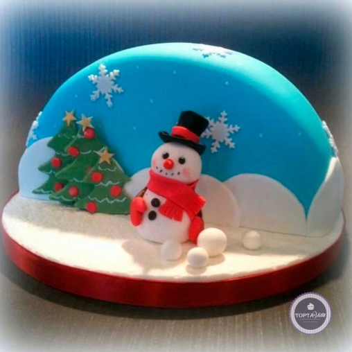 новогодний торт - снежный ком