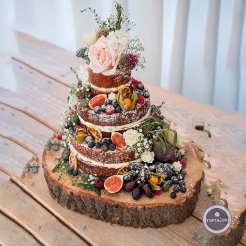 свадебный торт - фруктовая поляна