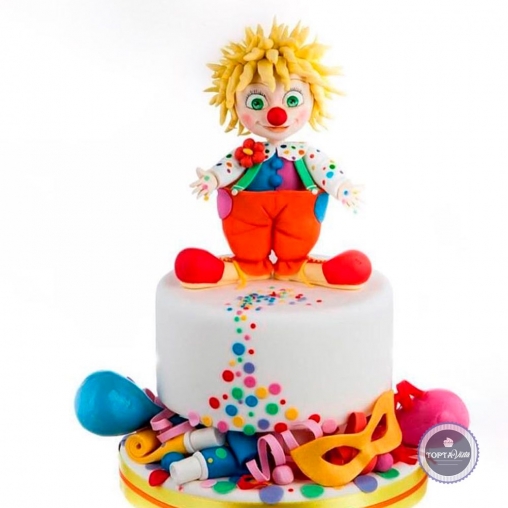 Детский торт - Клоун Клёпа