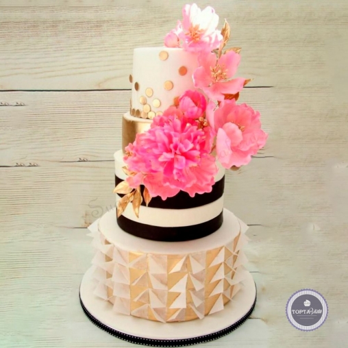 Свадебный торт - Цветы любви