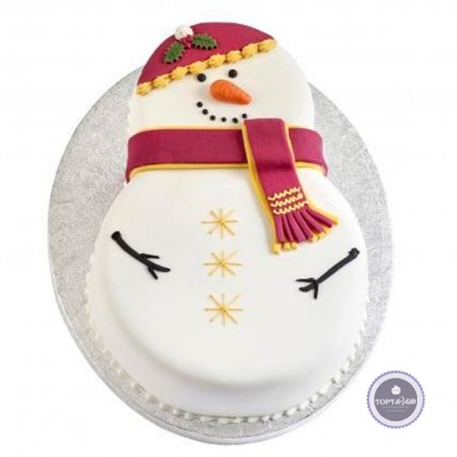 Новогодний торт Пузатый снеговик