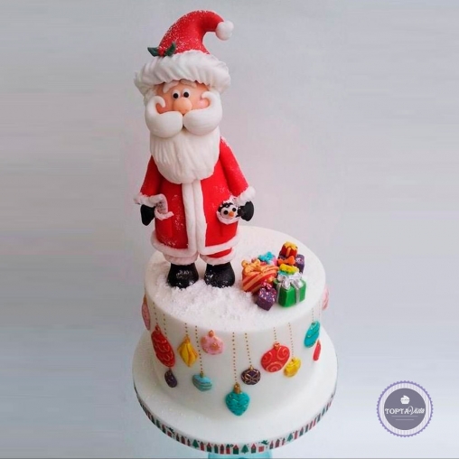 Новогодний торт - Дедушка Санта