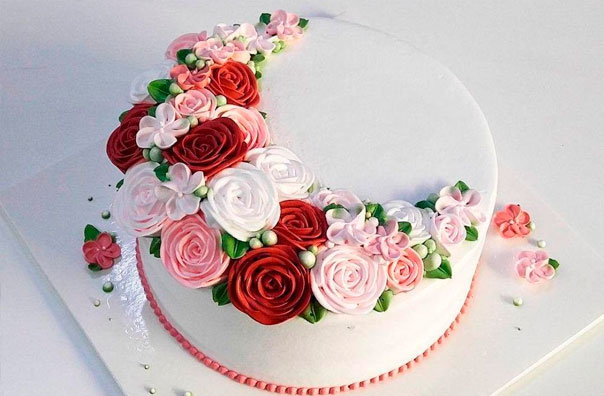 Одноярусные свадебные торты