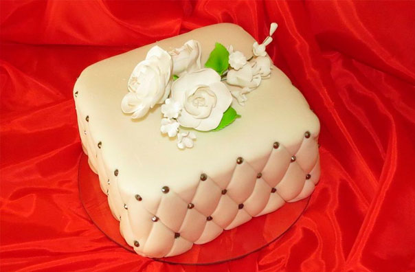 Торт на свадьбу в один ярус